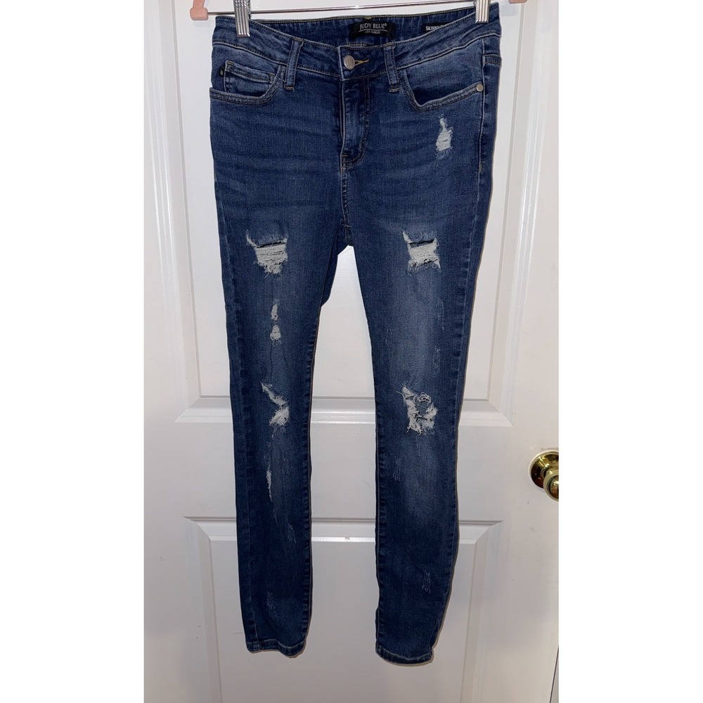 Judy Blue Jeans Relaxed Skinny Fit Size 7/28 JB8829‎ Blue Denim